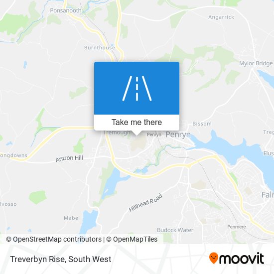 Treverbyn Rise map
