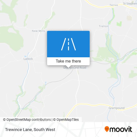 Trewince Lane map