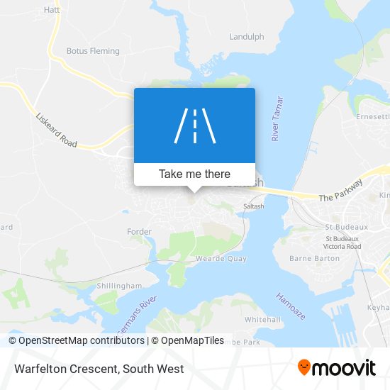 Warfelton Crescent map