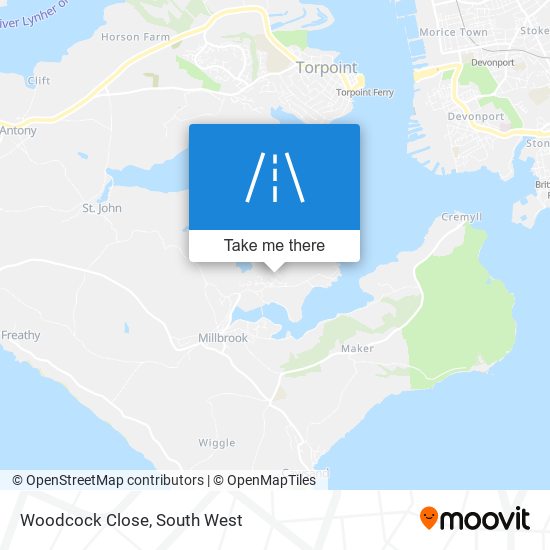 Woodcock Close map