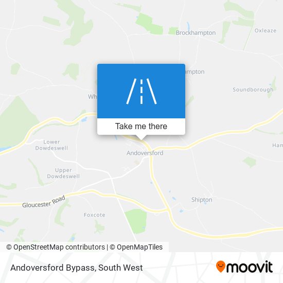 Andoversford Bypass map