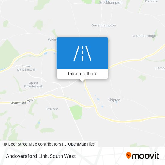 Andoversford Link map
