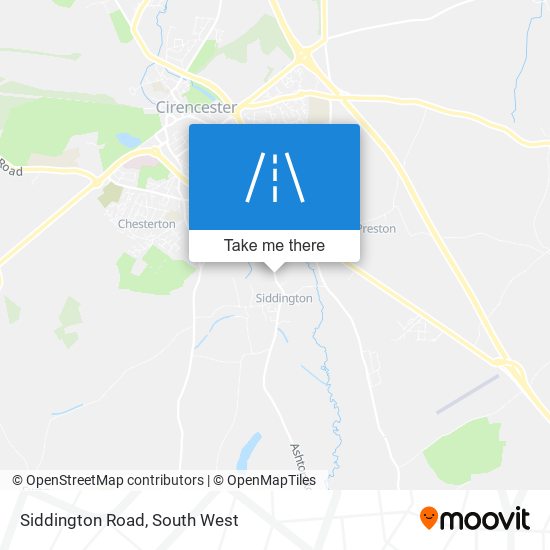 Siddington Road map