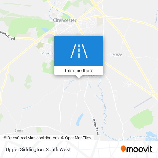 Upper Siddington map