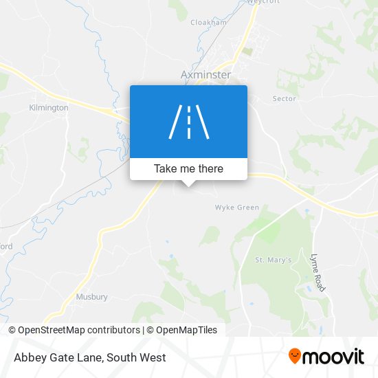 Abbey Gate Lane map