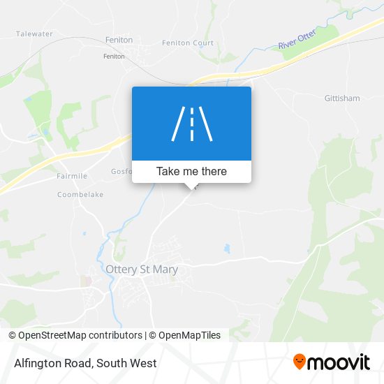 Alfington Road map
