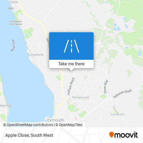 Apple Close map