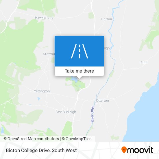 Bicton College Drive map