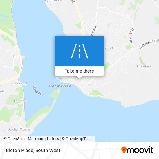 Bicton Place map