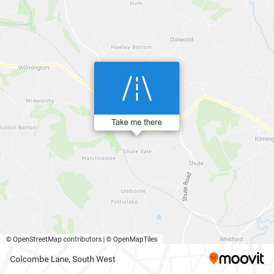 Colcombe Lane map