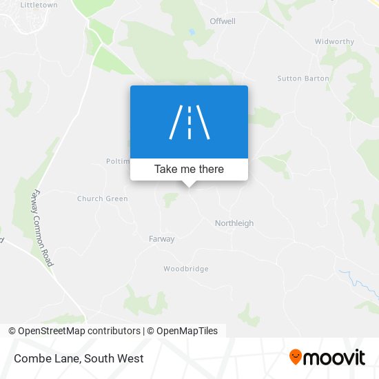 Combe Lane map