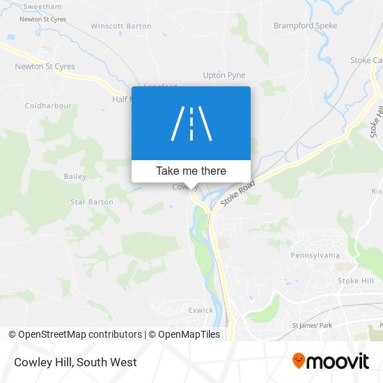 Cowley Hill map