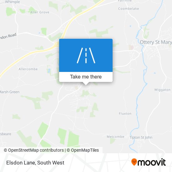 Elsdon Lane map