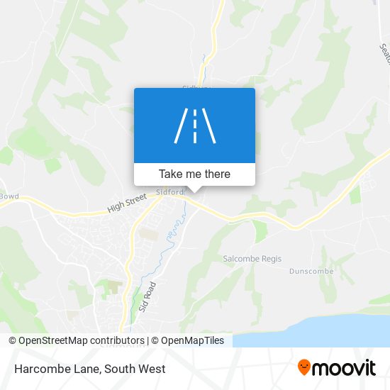 Harcombe Lane map