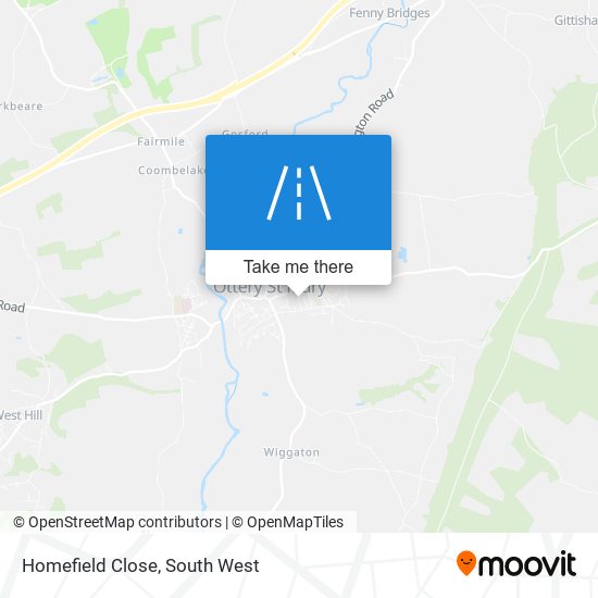 Homefield Close map