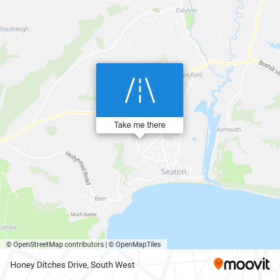 Honey Ditches Drive map