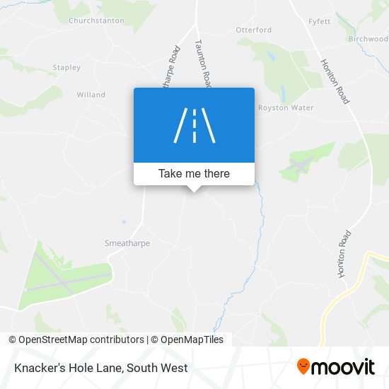 Knacker's Hole Lane map