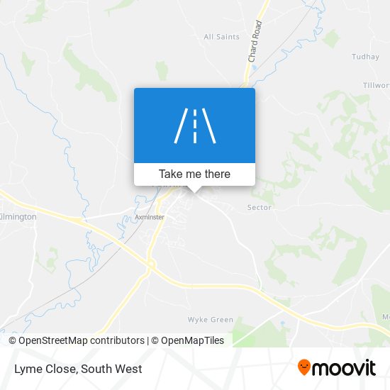 Lyme Close map