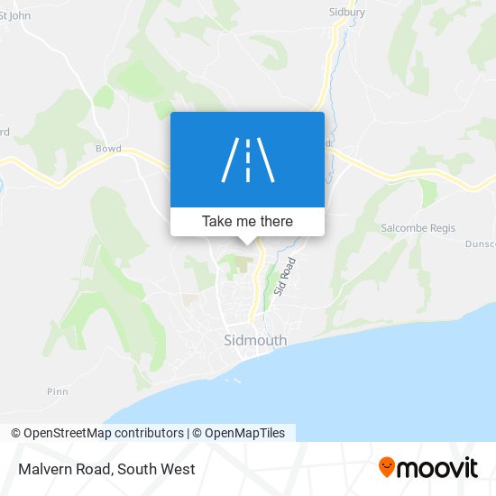 Malvern Road map