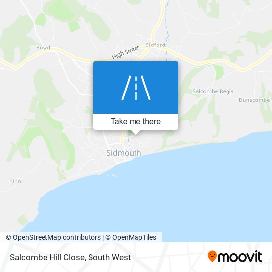Salcombe Hill Close map