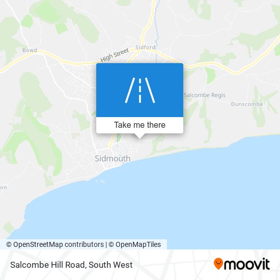 Salcombe Hill Road map