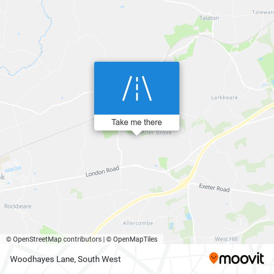 Woodhayes Lane map