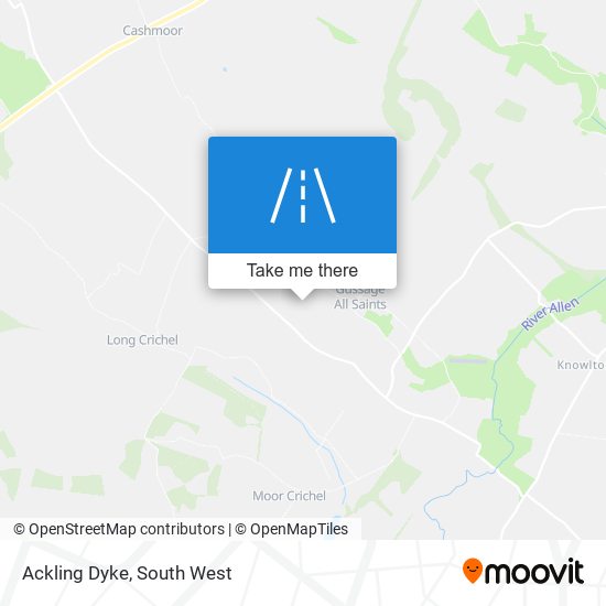 Ackling Dyke map