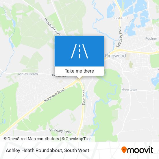 Ashley Heath Roundabout map