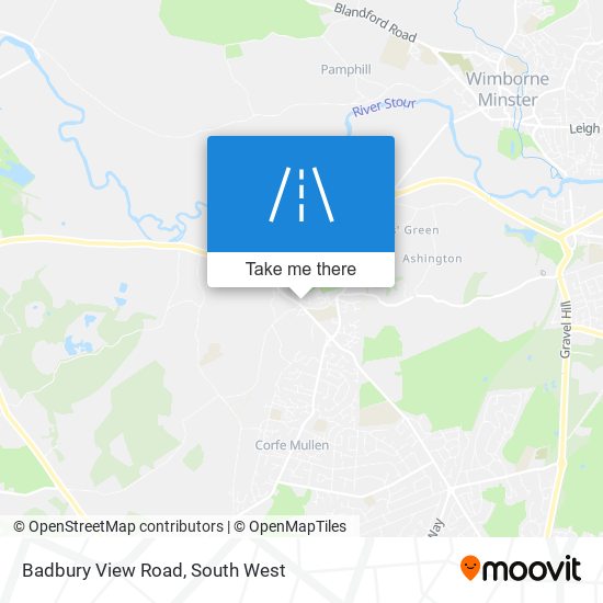 Badbury View Road map