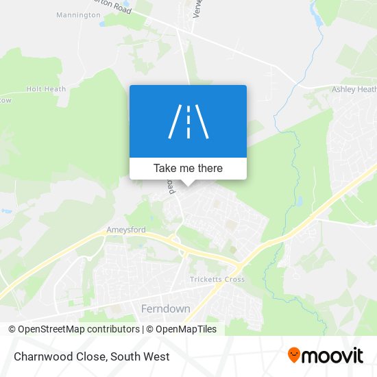 Charnwood Close map