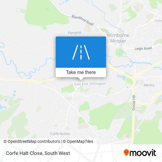 Corfe Halt Close map