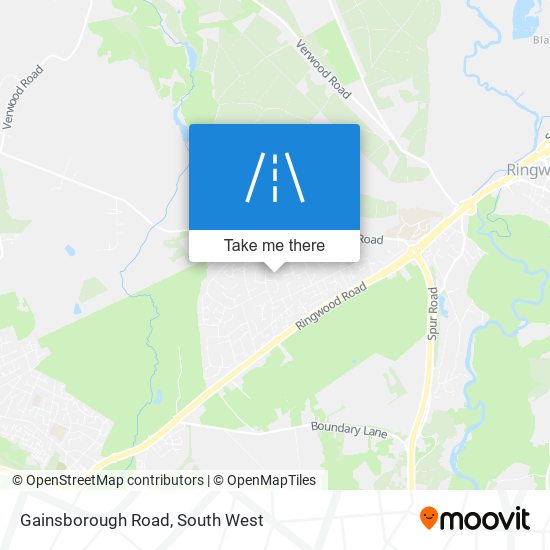 Gainsborough Road map