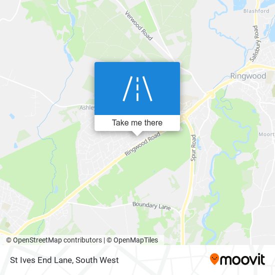 St Ives End Lane map