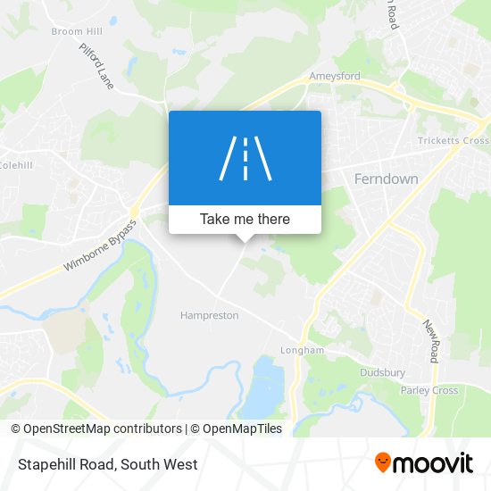 Stapehill Road map