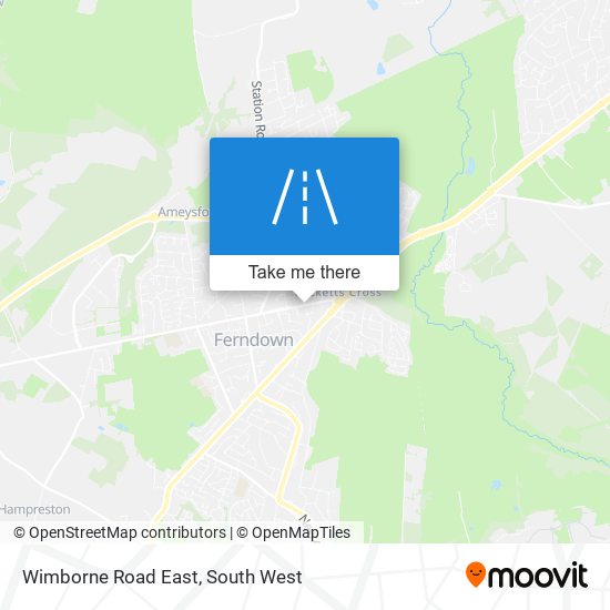 Wimborne Road East map