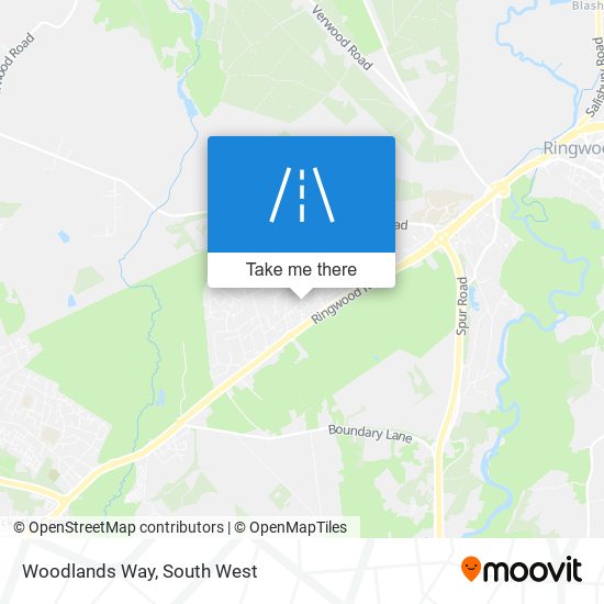 Woodlands Way map