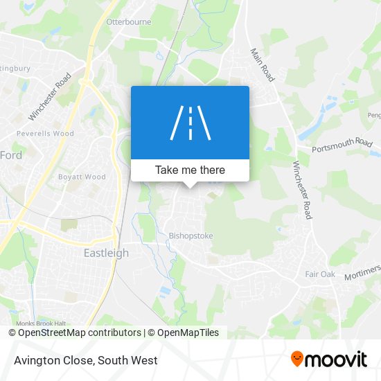 Avington Close map