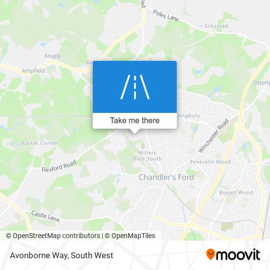Avonborne Way map