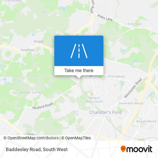 Baddesley Road map