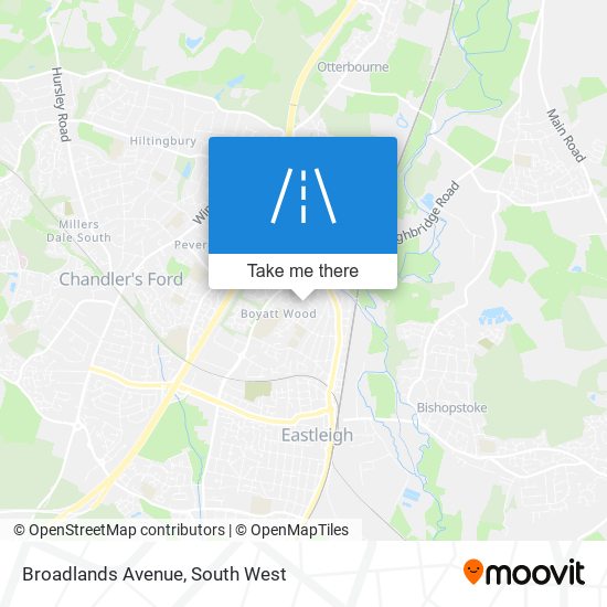 Broadlands Avenue map