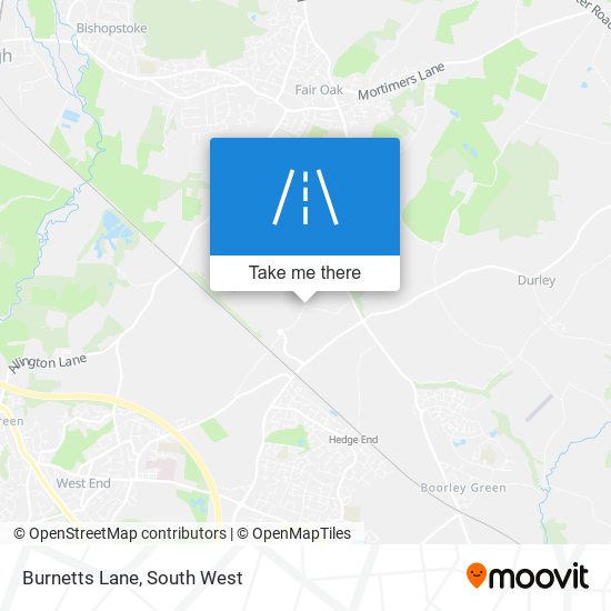 Burnetts Lane map