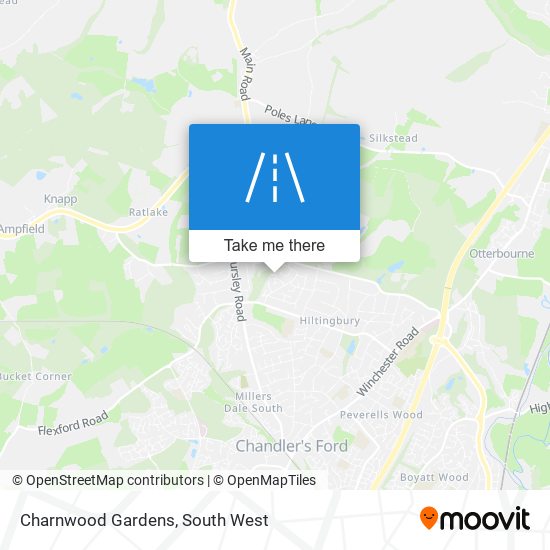 Charnwood Gardens map