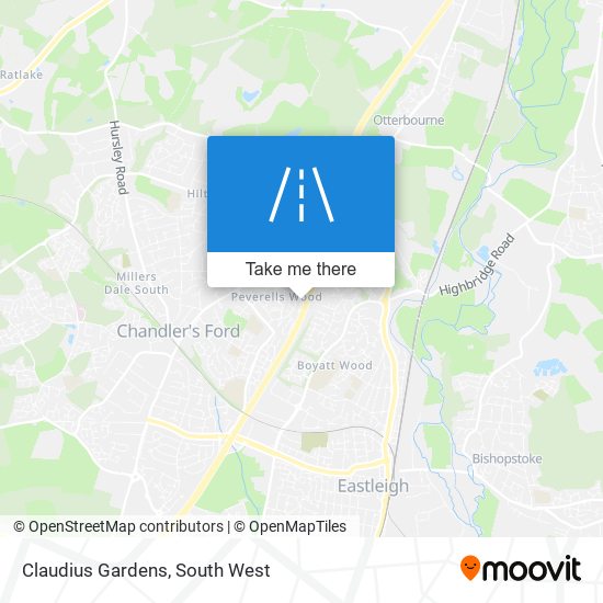 Claudius Gardens map