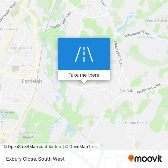 Exbury Close map