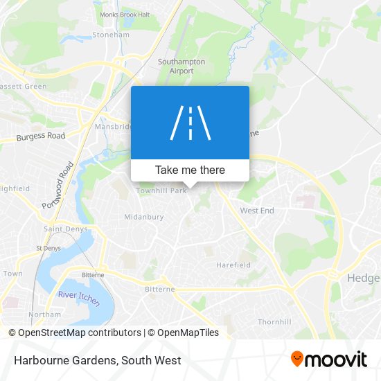 Harbourne Gardens map