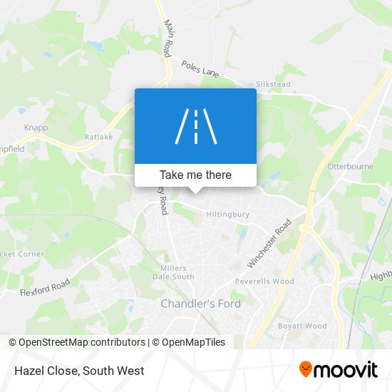 Hazel Close map