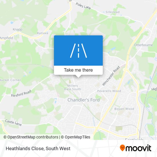 Heathlands Close map