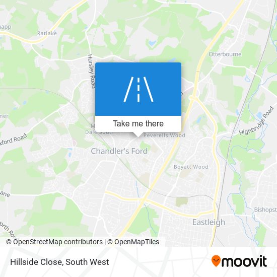 Hillside Close map