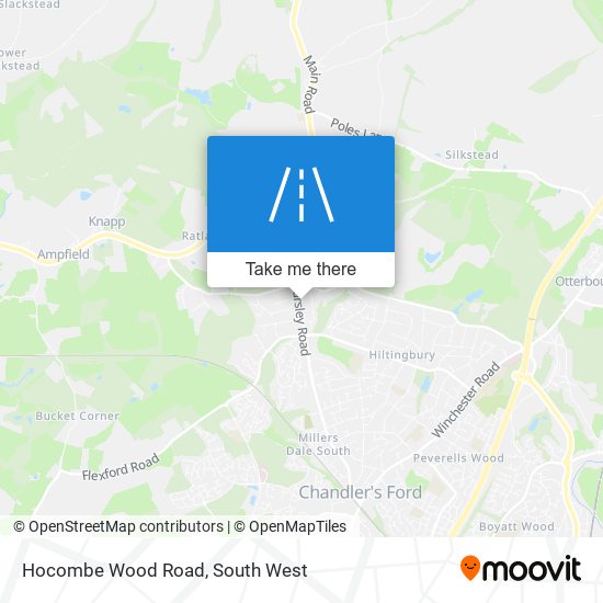 Hocombe Wood Road map