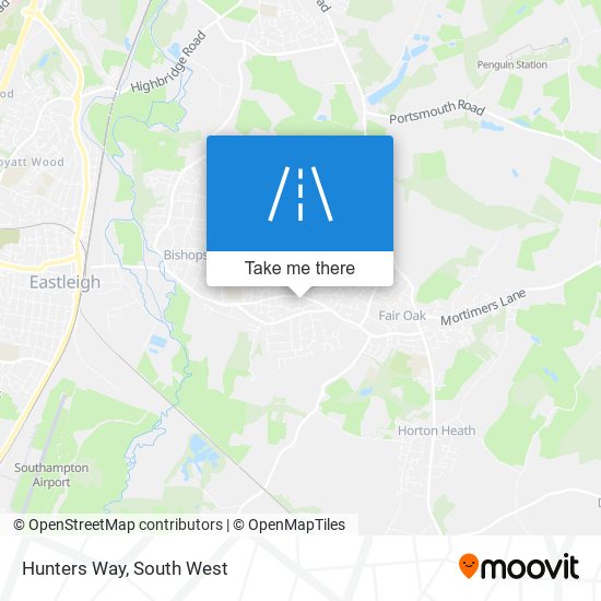 Hunters Way map